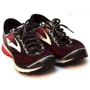 Brooks Ghost 10 Athletic Sneakers Running Shoes Pink Black Womens Size 8 Mesh